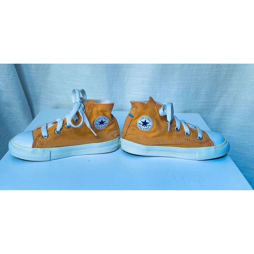 Converse Chuck Taylor All Star Toddler Orange Custom Monster Surf High Top Shoes